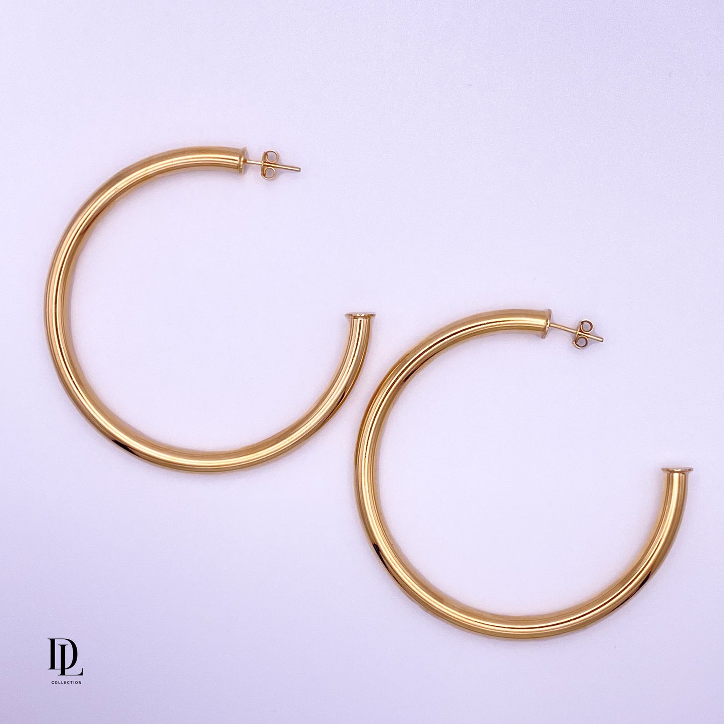 D Hoops 18K Large Gold Filled Hoop Earrings