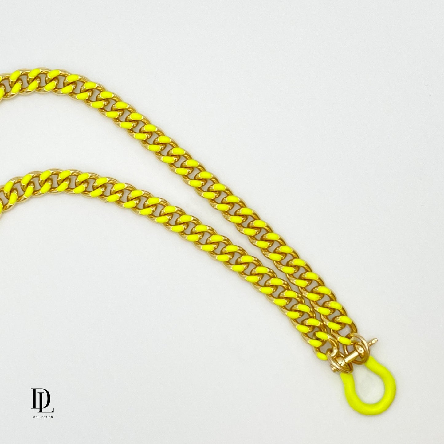 Afrodita Lemon-Yellow Neon 18K Gold Filled Enamel Necklace