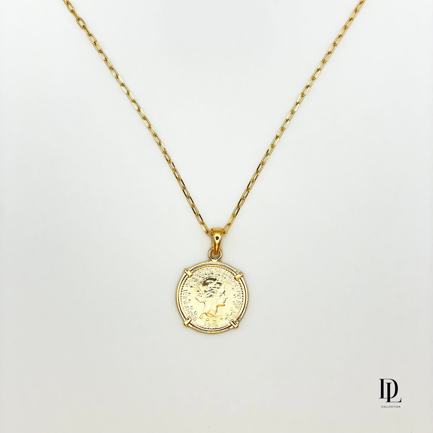 Lyra 18K Goldfilled Double sided Coin Necklace