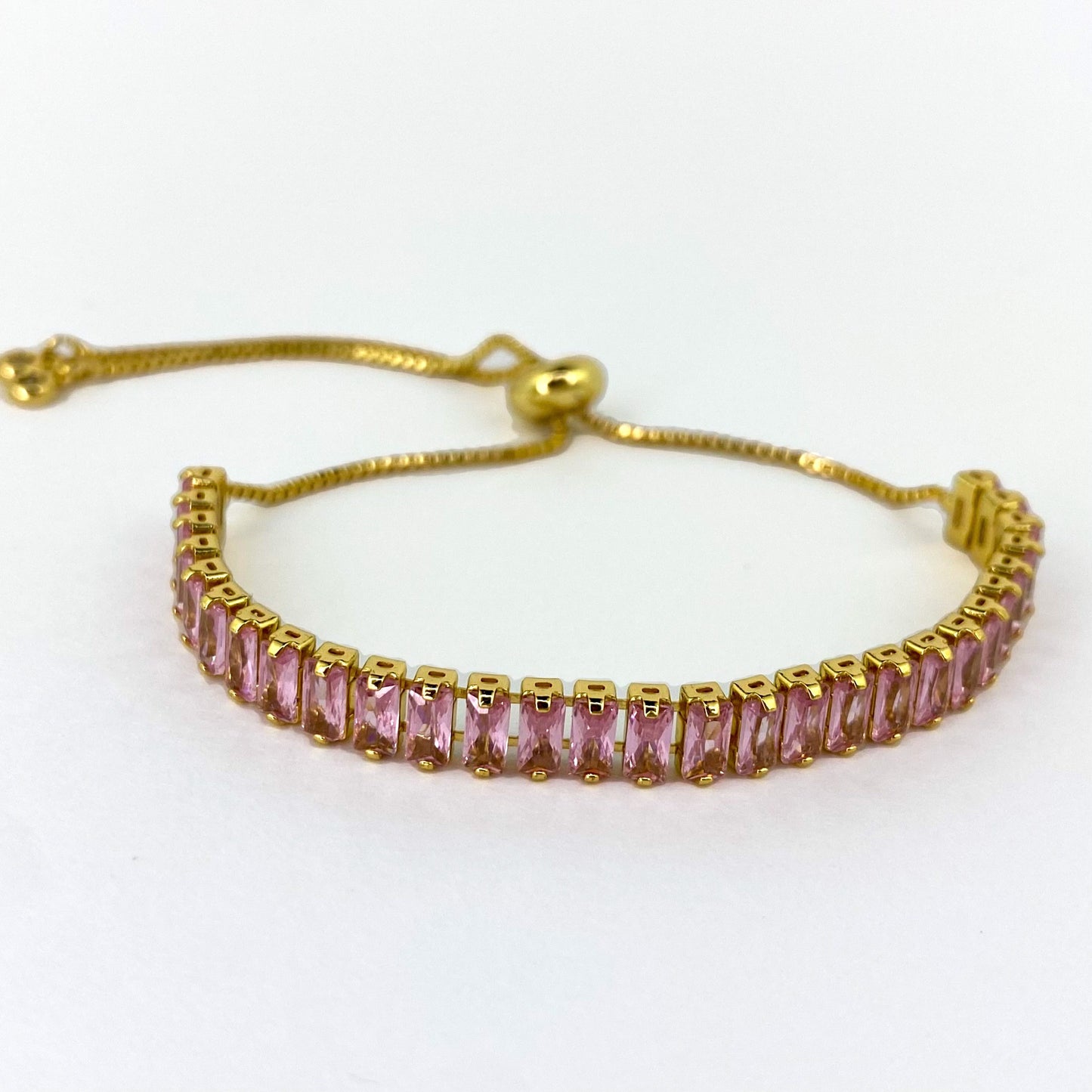 Sassy Baguette Crystal 18K Goldfilled Bracelet