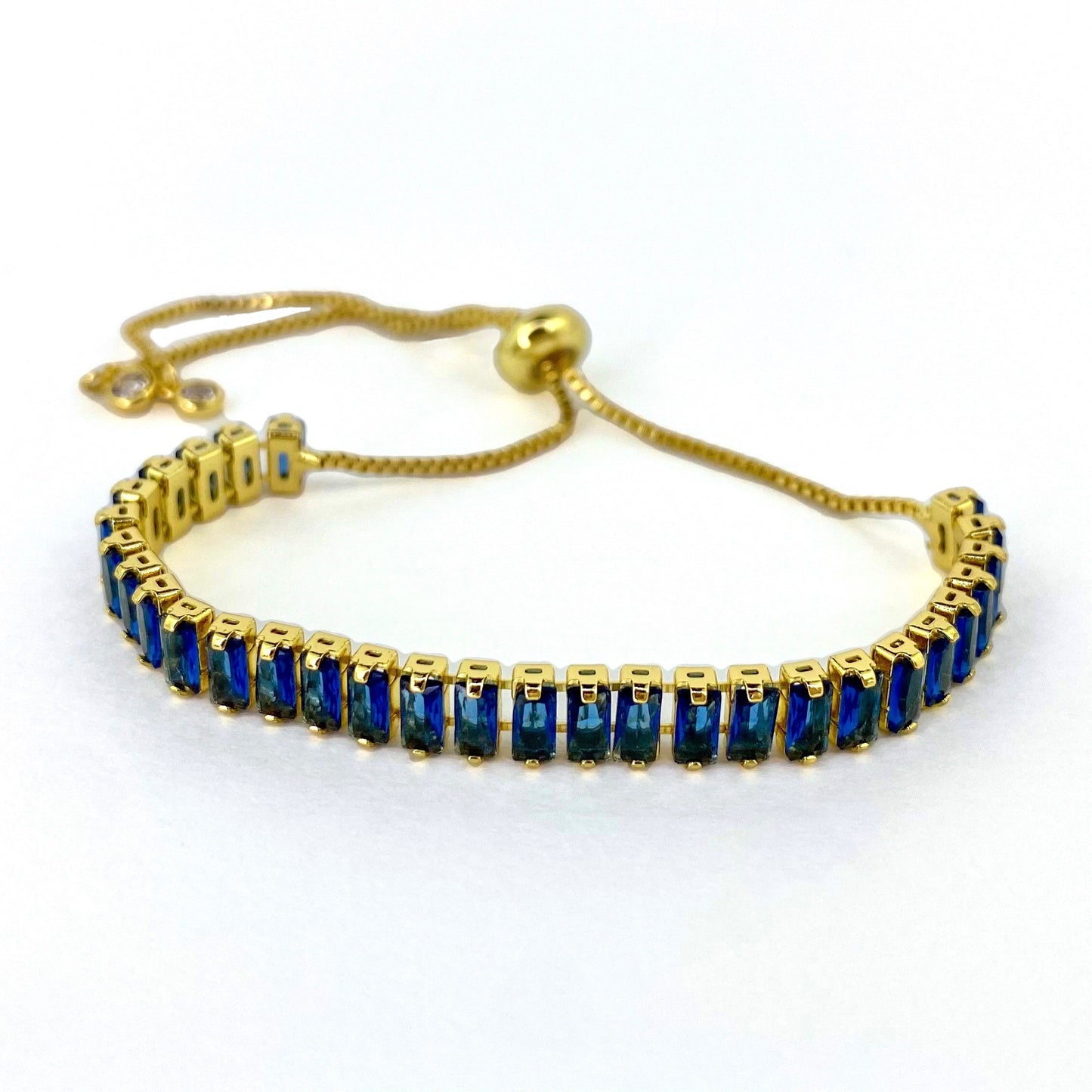 Sassy Baguette Crystal 18K Goldfilled Bracelet